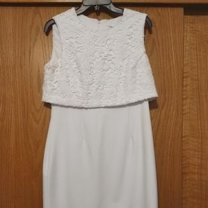 NWOT White Calvin Klein Shift Dress